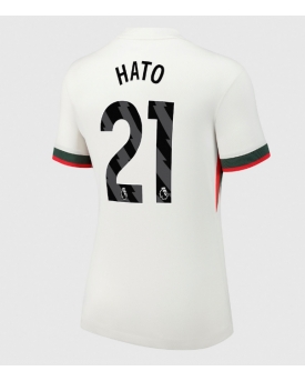 Billige Fotballdrakt Chelsea Jorrel Hato #21 Replika Bortedrakt Dame 2025-26 Kortermet Billige Fotballdrakt Chelsea Jorrel Hato #21 Replika Bortedrakt Dame 2025-26 Kortermet